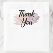 Hartelijk dank voor Floral Rechthoekige Sticker (Tas)