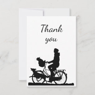 Hartelijk dank voor Fun Person Bike met Honden Bedankkaart