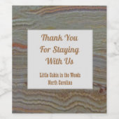 Hartelijk dank voor gastwaardering Huis welkom Wijn Etiket (Enkel label)