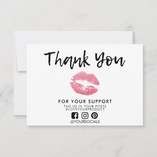 Hartelijk dank voor Glitter Lips Media Insert (Voorkant)