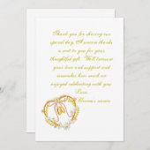 Hartelijk dank voor gouden bruiloft kaart (Voorkant / Achterkant)