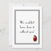 Hartelijk dank voor grafisch gepolijst Ladybug Kaart (Achterkant)