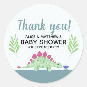 Hartelijk dank voor het Baby shower van Cute Blue  Ronde Sticker