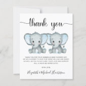 Hartelijk dank voor het Baby shower van de Elephan (Voorkant)