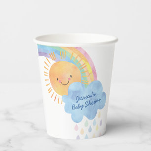 Hartelijk dank voor het Baby shower van de zonnere Papieren Bekers