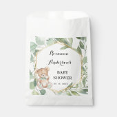 Hartelijk dank voor het Beer Greenery Baby shower Bedankzakje (Voorkant)