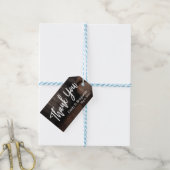 Hartelijk dank voor het Casual handschrift Wooden Cadeaulabel (Met Touw)