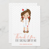 Hartelijk dank voor het Coral Script Polka dot Med Bedankkaart (Voorkant / Achterkant)