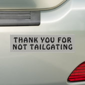 Hartelijk dank voor het feit dat u geen zwarte en  bumpersticker (Op auto)