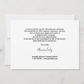 Hartelijk dank voor het feit dat u het Logo-minima Kaart (Achterkant)