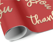 Hartelijk dank voor het gouden script: Bourgogne W Cadeaupapier (Rol Hoek)