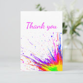 Hartelijk dank voor het kleurrijke vuurwerk bedankkaart (Staand voorkant)