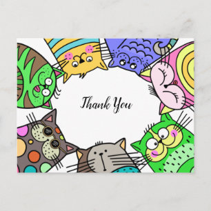 Hartelijk dank voor het Lijst van Pet Cat Briefkaart