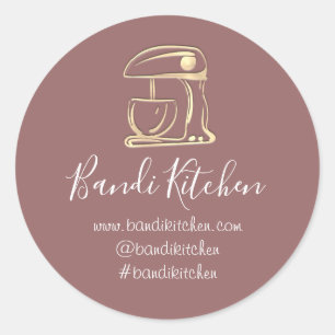 Hartelijk dank voor het Logo Kitchen Kooking Baker Ronde Sticker