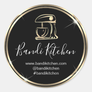 Hartelijk dank voor het Logo Kitchen Kooking-Lijst Ronde Sticker