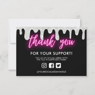 Hartelijk dank voor het Neon Glitter Drip Custom M