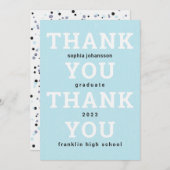 Hartelijk dank voor het platte Afstuderen Arctic B Bedankkaart (Voorkant / Achterkant)