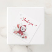 Hartelijk dank voor het Polar Beer Santa Kerstmis Bedankjes Labels (In situ)