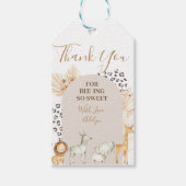 Hartelijk dank voor het Safari Animals Boho-baby s Cadeaulabel (Voorkant)