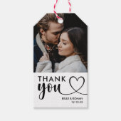 Hartelijk dank voor het script Black & White Photo Cadeaulabel (Voorkant)