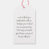 Hartelijk dank voor het script Black & White Photo Cadeaulabel (Achterkant)