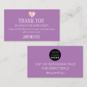 Hartelijk dank voor het VIOLE KORTKORTKORTING INKO Visitekaartje (Voorkant / Achterkant)
