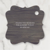 Hartelijk dank voor het Vrijgezellenfeest "Rustic Bedankjes Labels (Achterkant)