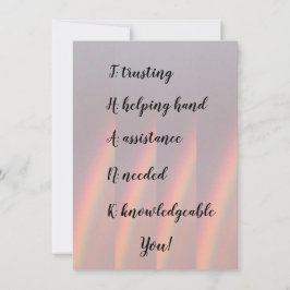 Hartelijk dank voor het Wenskaart met rism Flat