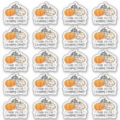 Hartelijk dank voor het winkelen op kleine Herfst  Sticker (Voorkant)