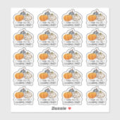 Hartelijk dank voor het winkelen op kleine Herfst  Sticker (Vel)