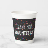 Hartelijk dank voor jullie vrijwilligers met kleur papieren bekers (Achterkant)