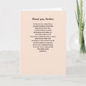 Hartelijk dank (voor moeders) bedankkaart (Voorkant)