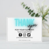 Hartelijk dank voor Neon Sign Trendy Custom Media (Staand voorkant)