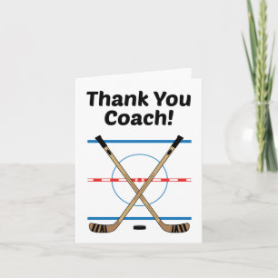 Hartelijk dank voor ockey Coach Hockey Sticks op C Bedankkaart
