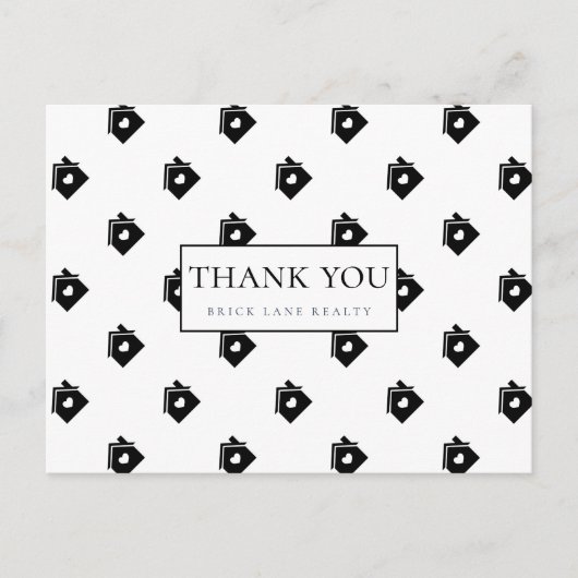 Hartelijk dank voor onroerend goed briefkaart (Voorkant)