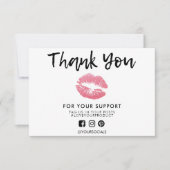 Hartelijk dank voor Roze Glitter Lips Media Insert (Voorkant)