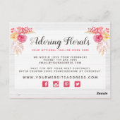 Hartelijk dank voor Shabby Chic Rozen & Rustic Woo Briefkaart (Achterkant)