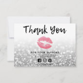 Hartelijk dank voor Silver Pink Lips Media Insert (Voorkant)
