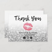 Hartelijk dank voor Silver Pink Lips Media Insert (Voorkant / Achterkant)