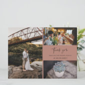 Hartelijk dank voor Terracotta Photo Collage Weddi (Staand voorkant)