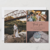 Hartelijk dank voor Terracotta Photo Collage Weddi (Voorkant)