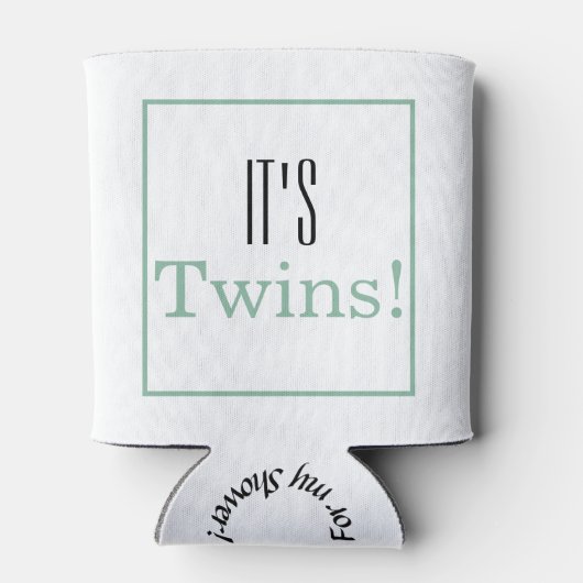 Hartelijk dank voor Twins Baby shower Koelbox Part Blikjeskoeler (Achterkant)
