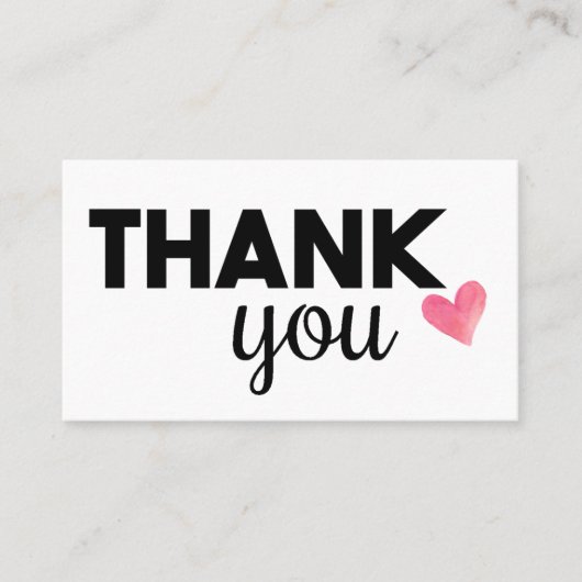 Hartelijk dank voor unieke visitekaartjes (Voorkant)