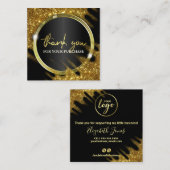 Hartelijk dank voor uw aankoop van Gold Glitter Vierkante Visitekaartje (Voorkant / Achterkant)