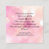 Hartelijk dank voor uw aankoop van het merk Roze Vierkante Visitekaartje (Achterkant)