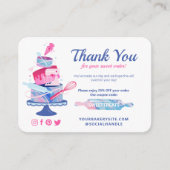 Hartelijk dank voor uw bankroet op bestelling met  informatiekaartje (Voorkant)