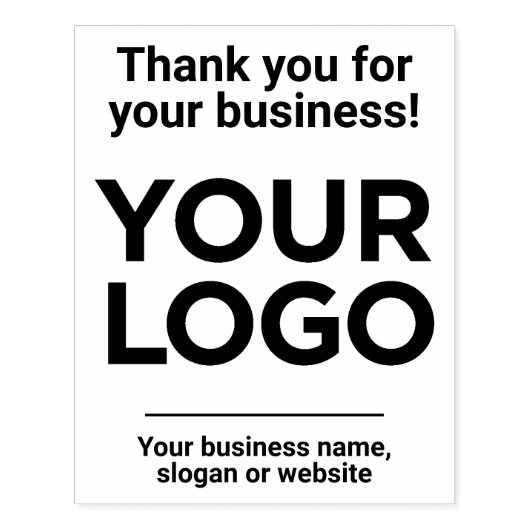 Hartelijk dank voor uw bedrijf Website Slogan Comp Rubberstempel (Afrduk)