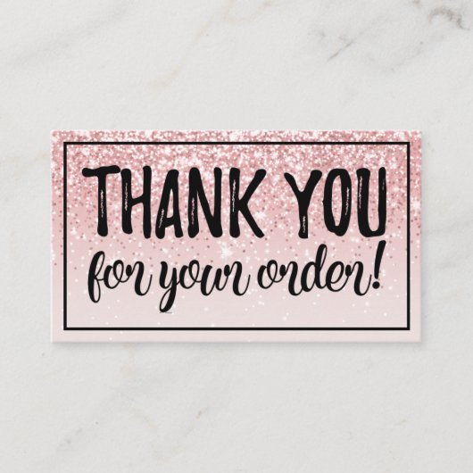 Hartelijk dank voor uw bestelling en uw bestelling visitekaartje (Voorkant)