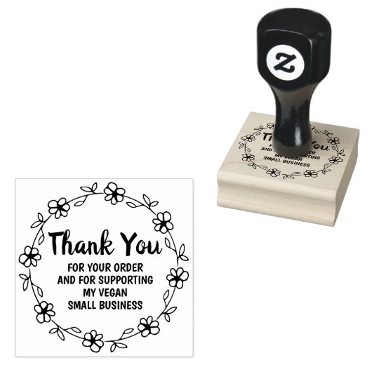 Hartelijk dank voor uw bestelling, kleine bedrijve 	rubberstempel (Gestempeld)