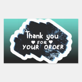 Hartelijk dank voor uw bestelling rechthoekige sticker